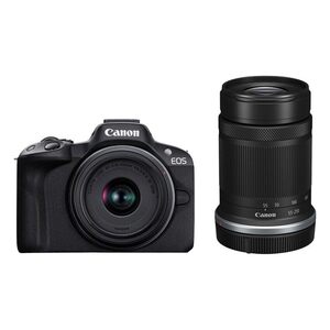 【中古】Canon ミラーレス一眼カメラ EOS R50 ダブルズームキット(RF-S18-45+RF-S55-210) ブラック/APS-C/約3