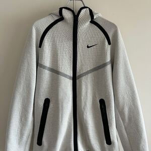 NIKE ナイキジップアップ パーカー フーディ M ダブルジップ ホワイト テックパック スポーツ