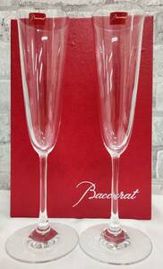 【未使用品】【Baccarat バカラ】クリスタルガラス　バカラ シャンパングラス ペアグラス