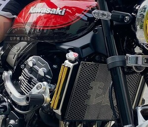 ◆送料全国一律◆Kawasaki Z900RS用アルミ製ラジエターガード（黒+金）　ガード　Z900　CAFE　Z 　カワサキ