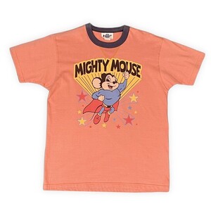 TOYS McCoy トイズマッコイ MIGHTY MOUSE マイティマウス McHILL マックヒル Tシャツ THE MIGHTIEST MOUSE リンガー 前V 両面 L [ta-1133]