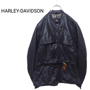 【HARLEY-DAVIDSON】本革 レザーライダースジャケット A-2455