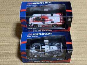 MINICHAMPS Porsche 956L 2台セット ミニチャンプス ポルシェ14 18 Cannon Boss 24 HEURES DU MANS Laessig/Wilson Palmer/Weaver/Lloyd