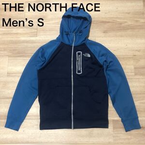 【送料無料】THE NORTH FACEジップアップパーカー青ネイビー メンズSサイズ　ザノースフェイスアウトドア長袖ジャケット