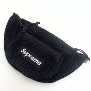 1円スタート激レア SUPREME シュプリーム 21SS String Waist ストリング ウエストバッグ メッシュ ブラック 32382 11-2