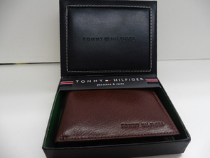 【KCM】TOMMY-4001/04■新品■【TOMMY HILFIGER/トミー】　パスケース＆カードケース付 二つ折り財布 ブラウン■