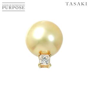 タサキ TASAKI 白蝶真珠 12.1mm ダイヤ 0.26ct ピアス K18 YG 750 パール 田崎真珠 片耳 片方のみ Pearl Earring Pierced【中古】 90235179