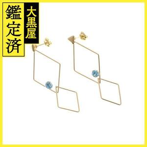 JEWELRY ノンブランド ジュエリー ピアス K18 イエローゴールド 色石 1.2g【473】