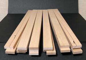 天然木ツガ材17本セット300×23.8×7.45端材 木材 素材　工作　工芸　貼り付け　日曜大工　ハンドクラフト