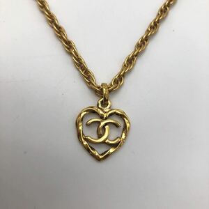 CHANEL シャネル ネックレス ゴールド ハート ココマーク アクセサリー P3558