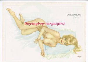 VARGAS GIRL バーガスガール PLAYBOY誌 切り抜き 当時モノ ミディアムサイズ 英語版：Well, I