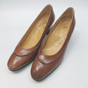 ◇ Aquascutum アクアスキュータム ヒール高め 綺麗め パンプス サイズ23.0 ブラウン レディース E