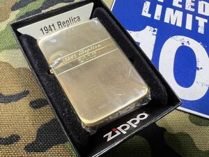 16.●新品/未使用●ゴールドサテンが手触りがよく凄くキレイな 41 レプリカジッポーライター mercismith2zippo 1941ミラーラインGD