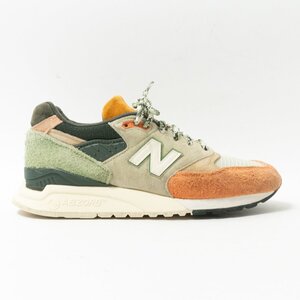 【1円スタート】New Balance × KITH ニューバランス キス U998KT1 ローカットシューズ スニーカー グリーン系 オレンジ系 24.5cm スエード