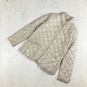 美品 Traditional Weatherwear トラディショナル ウェザーウェア キルティングダウンジャケット レディース ベージュ サイズ34*IC815