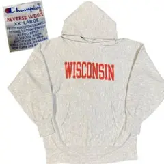 VINTAGE champion RW hoodie WISCONSIN