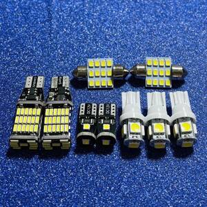 爆光！ZF1/2 CR-Z (CRZ) ルームランプセット ナンバー灯 バックランプ T10 LED 9個セット ホワイト ホンダ カスタム