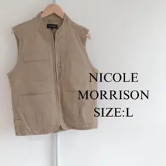 【美品】NICOLE MORRISON メンズ ミリタリーベスト ベージュ