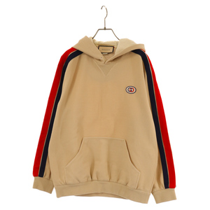 GUCCI グッチ Jersey Hooded Sweatshirt ジャージー フーデッド プルオーバーパーカースウェットシャツ ベージュ 733972