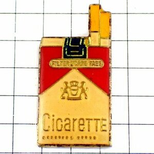 ピンバッジ・タバコたばこ紙パック入り煙草 MARLBORO CICARETTE CIGARETTE◆フランス限定ピンズ◆レアなヴィンテージものピンバッチ