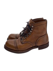 RED WING◆IRON RANGER/レースアップブーツ/US7.5/ブラウン/レザー/8111