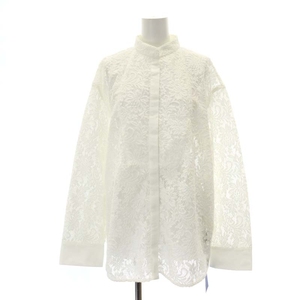 未使用品 エリオポール heliopole LACE SHIRT シャツ ブラウス 前開き 長袖 レース 38 白 ホワイト /ES ■OS レディース