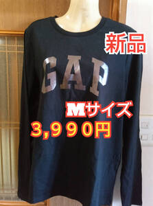 【新品】GAP ロゴ 長袖シャツブラック定価３,９９０円