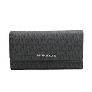 【新品】マイケルコース MICHAEL KORS JET SET TRAVEL LG TRIFOLD 長財布 35F8STVF3B-BLACK レディース ブラック