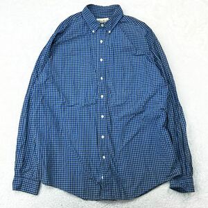 Eddie Bauer エディーバウアー 綿100% 長袖シャツ ボタンダウンシャツ チェックシャツ コットンシャツ カジュアル 紳士 メンズ XL アメカジ