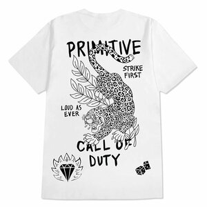 PRIMITIVE SKATEBOARDING × CALL OF DUTY (プリミティブ) Tシャツ Task Force Jacket WHITE ホワイト (XXL) スケボー SKATE ゲーム GAME