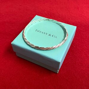 ほぼ未使用 TIFFANY&Co. ティファニー ヴィンテージ ツイストバングル シルバー925 バングル ブレスレット レディース シルバー 43973