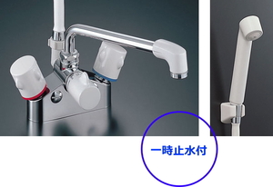 LIXIL(リクシル)　BF-M616H　2ハンドルシャワーバス水栓　一時止水付　台付（デッキ）タイプ　