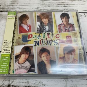 【中古品】直筆サイン入り NEWS / pacific 初回盤 小山慶一郎 サイン ジャニーズ CD アルバム