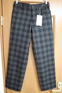 新品 タグ付き kolor 15AW ウールチェックパンツ サイズ1 B 15WCM-P12108 ネイビー カラー beacon ビーコン