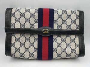 再 U316 1円～ 中古品 グッチ GUCCI オールドグッチ シェリーライン セカンドバッグ クラッチバッグ 010.378 GG柄 メンズ レディース