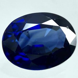 1ctUP!!!〔天然サファイア1.518ct〕U 約8.07×6.16mm ルース 裸石 宝石 ジュエリー コランダム 蒼玉 sapphire corundum DE4/DE4 テEB4