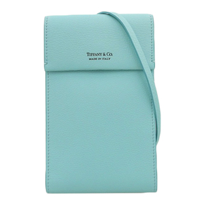 ティファニー TIFFANY & Co. スマホショルダー ショルダーバッグ レザー ブルー 中古 新入荷 TI0340