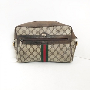 グッチ GUCCI ショルダーバッグ アクセサリーコレクション,シェリー(ウェブ),GGプラス・GGスプリーム PVC(塩化ビニール)×レザー バッグ