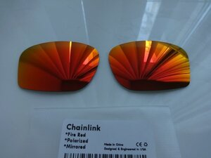 ★オークリー チェインリンク用 カスタム偏光レンズ RED Color Polarized 新品 Oakley CHAINLINK　チェーンリンク