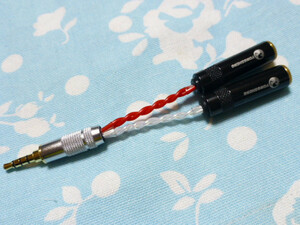 PHA-3 (3.5mm×2) → 3.5mm4極 PLENUE S ZX2 HA-2 変換ケーブル YS240-BG オーグライン