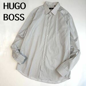 HUGO BOSS ヒューゴボス　トップス　長袖シャツ　シャツ　カッターシャツ　長袖　ストライプ ボタンダウン 