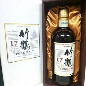 ◎未開栓/古酒◎ニッカウヰスキー 竹鶴17年ピュアモルト NIKKA WHISKY TAKETSURU 17YEARS OLD PURE MALT 箱 即発送