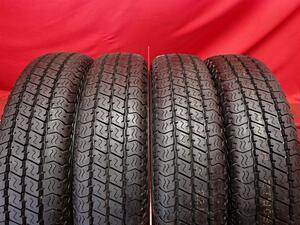 中古タイヤ 145/80R12 80/78N 4本セット ヨコハマ スーパー バン Y356 YOKOHAMA SUPERDIGGER VAN Y356 9.5分山★n12 商用車6PR エブリィ