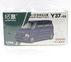 拓意 1/64 スズキ ワゴンR ワイド 青 ネイビー ブルー Suzuki Wagon R Gen.1 Blue Xcartoys Y37-03 LHD