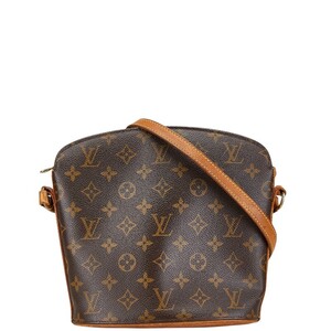 ルイ ヴィトン モノグラム ドルーオ 斜め掛け ショルダーバッグ M51290 ブラウン PVC レザー レディース LOUIS VUITTON 【中古】