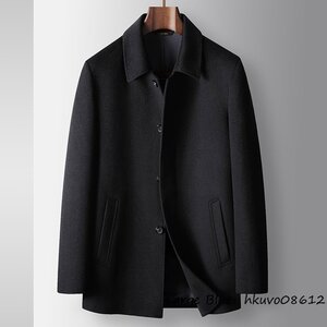 定価15万*新品 ウールコート メンズコート カシミヤ 厚手*WOOL チェスターコート ロングコート 紳士服 テーラードジャケット アウター L