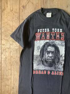 80年代ビンテージ★ScreenStars ピータートッシュ ドレッド&アライブ プリントTシャツ Peter Tosh ボブマーリー レゲエ ヴィンテージ