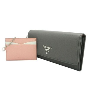 プラダ 長財布 PRADA サフィアーノ 二つ折り長財布 パスケース付 1MH132-ZLP-F0UJL SAFFIANO MULTIC アウトレット レディース 