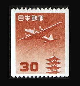 N583■1961年　航空切手　五重塔航空 30円　コイル切手■未使用・良好