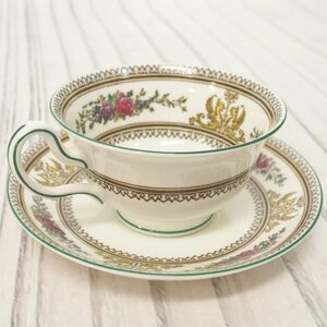 f002 G3 3.美品 WEDGWOOD ウェッジウッド COLUMBIA コロンビア ティーカップ＆ソーサー 茶器 C＆S 西洋陶磁